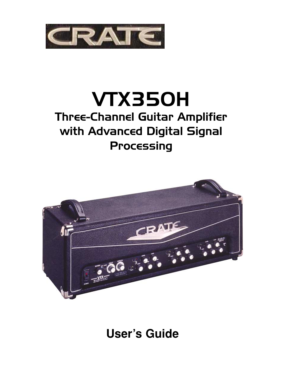Crate Amplifiers VTX350H User Manual | 16 pages