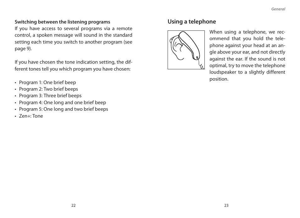 Using a telephone | Widex PA-440 User Manual | Page 12 / 37