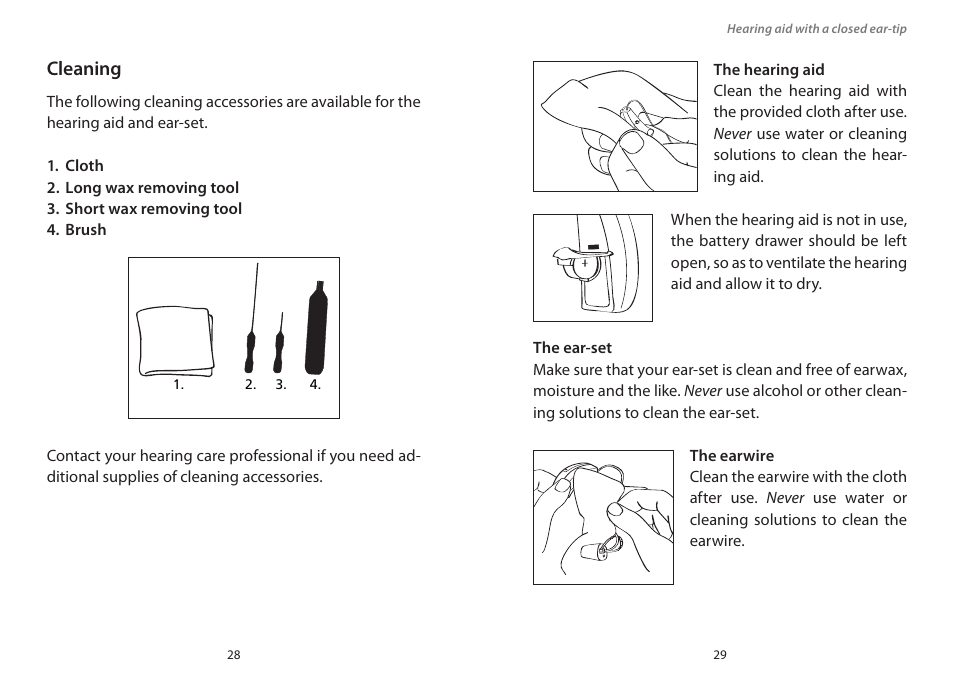 Cleaning | Widex PA-440 User Manual | Page 15 / 37