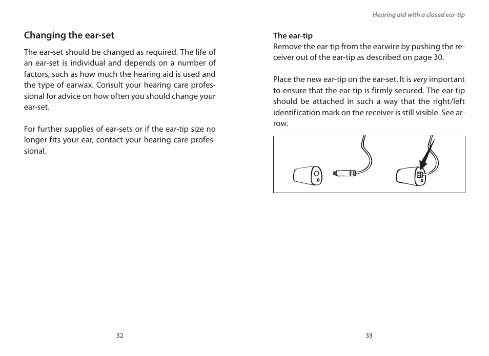 Changing the ear-set | Widex PA-440 User Manual | Page 17 / 37