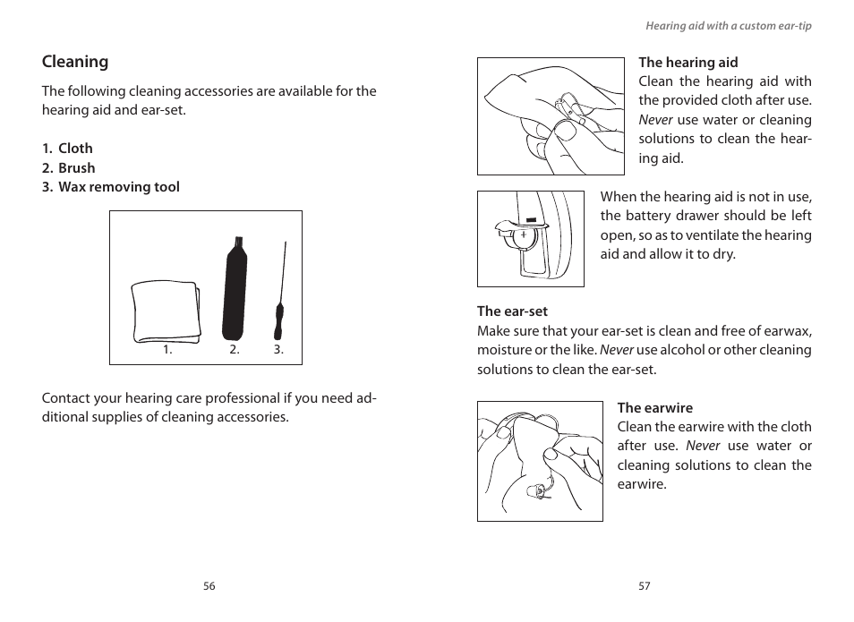 Cleaning | Widex PA-440 User Manual | Page 29 / 37