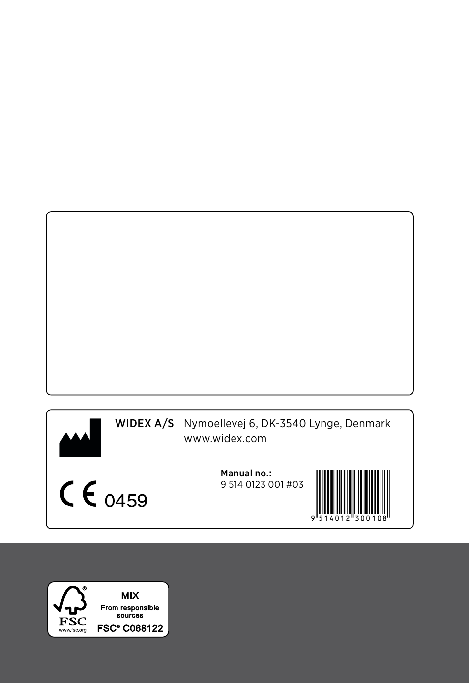 Widex RE-19 User Manual | Page 44 / 44