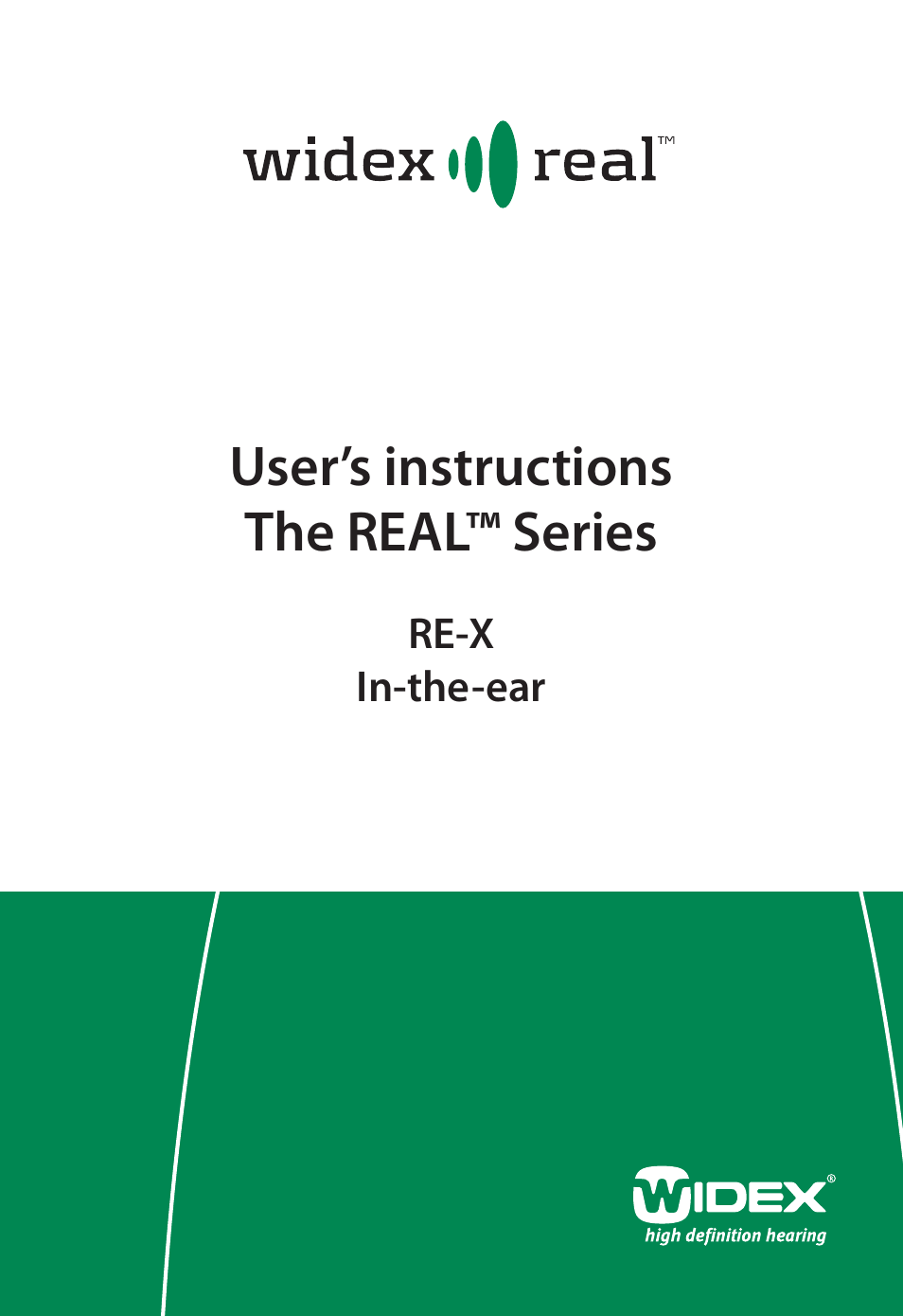 Widex RE-X User Manual | 36 pages