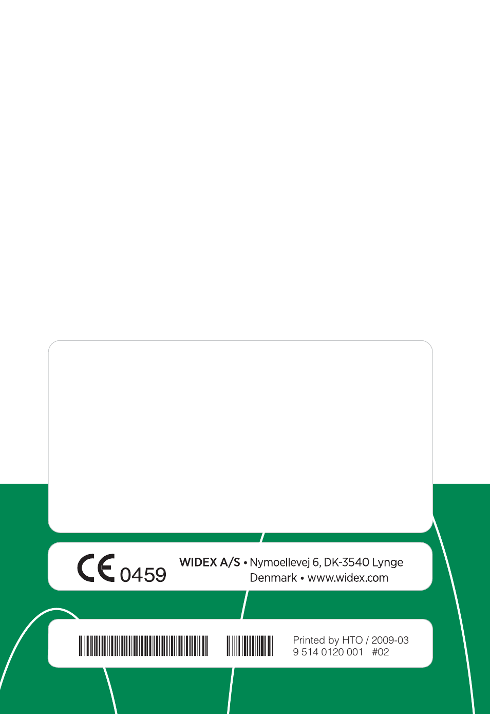 Widex RE-X User Manual | Page 36 / 36