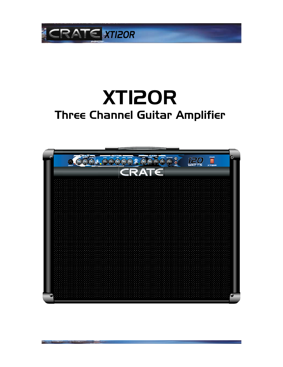 Crate Amplifiers XT120R User Manual | 8 pages