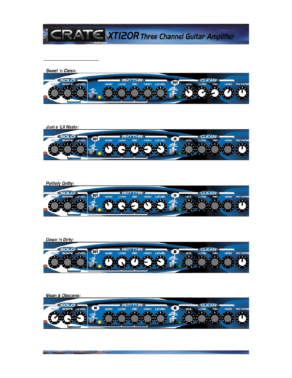 Xt120r | Crate Amplifiers XT120R User Manual | Page 6 / 8