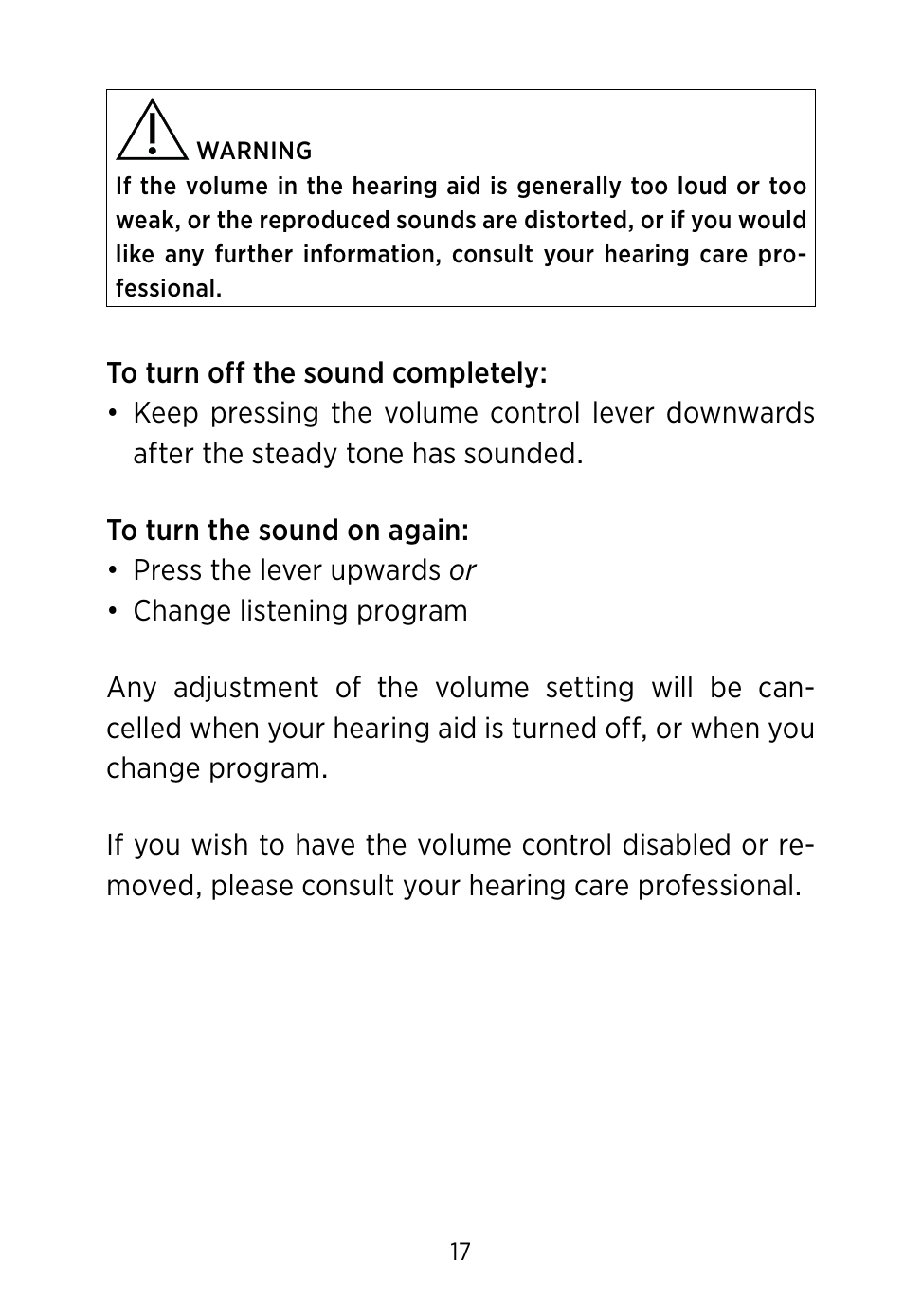 Widex S4-VSD User Manual | Page 17 / 56