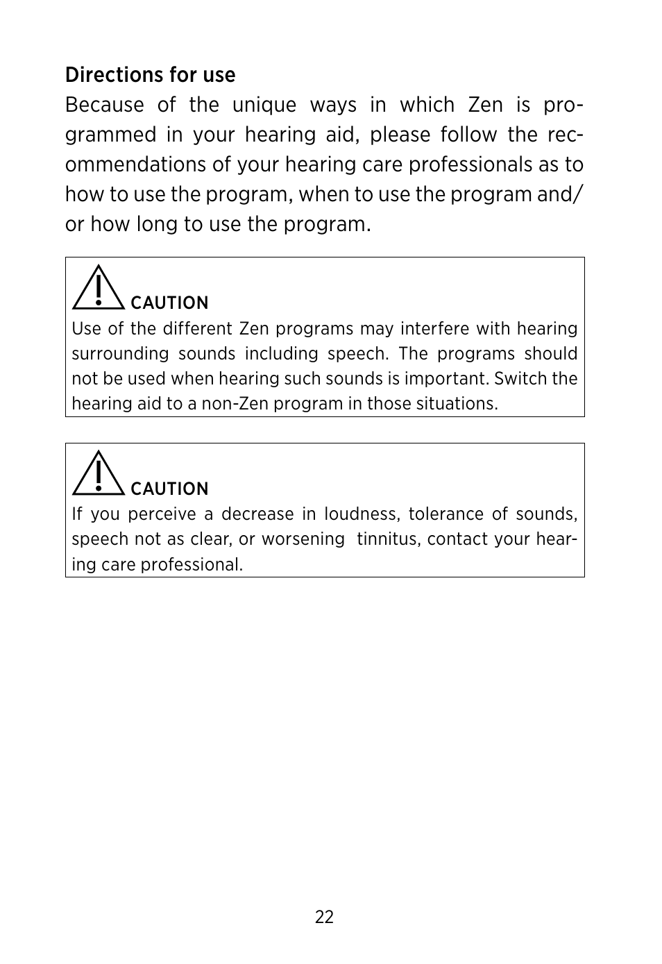 Widex S4-VSD User Manual | Page 22 / 56