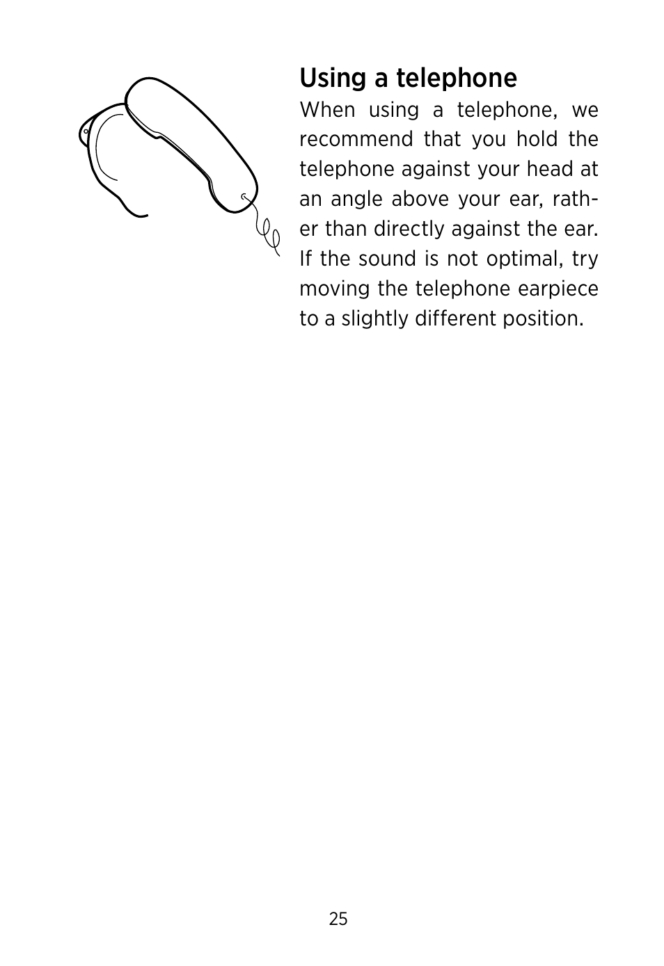 Using a telephone | Widex S4-VSD User Manual | Page 25 / 56