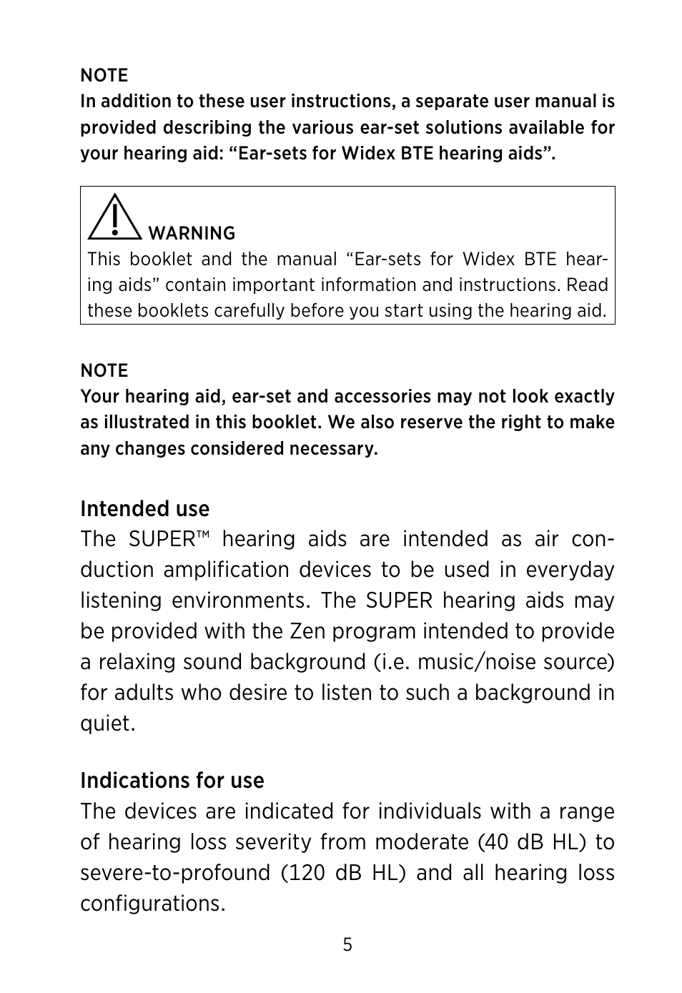 Widex S4-VSD User Manual | Page 5 / 56