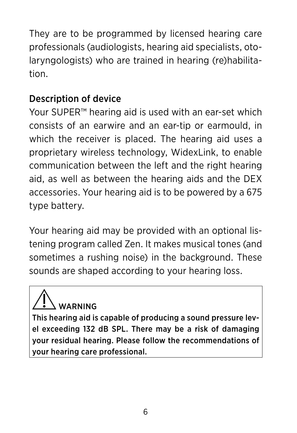 Widex S4-VSD User Manual | Page 6 / 56