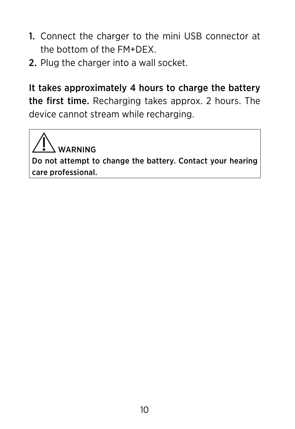 Widex FM+DEX User Manual | Page 10 / 44