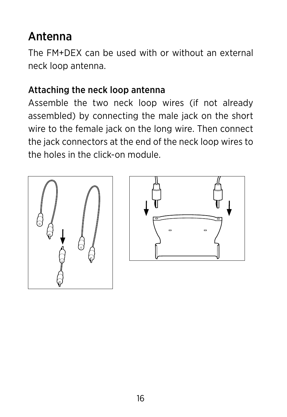 Antenna | Widex FM+DEX User Manual | Page 16 / 44