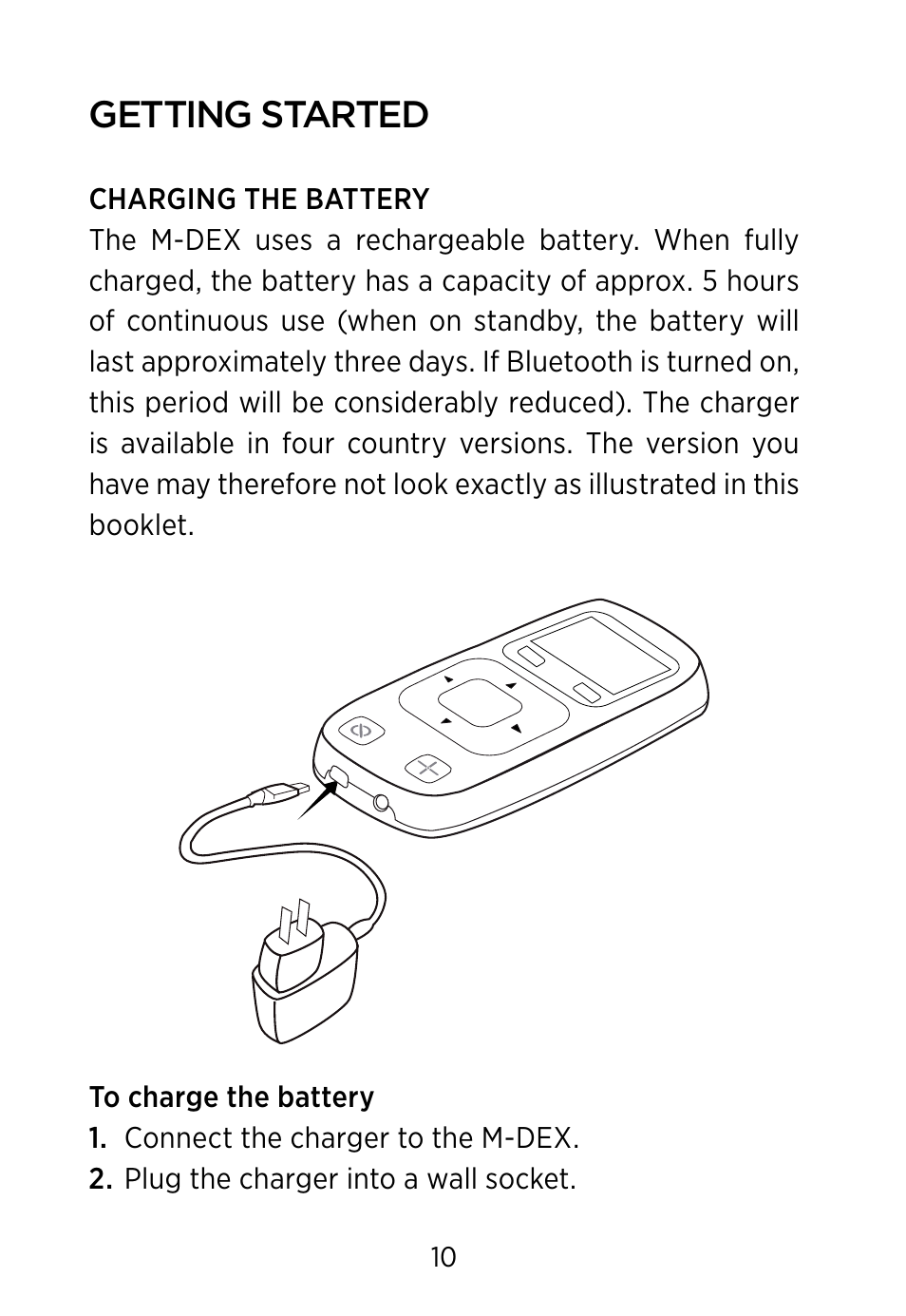 Getting started | Widex M‑DEX User Manual | Page 10 / 64