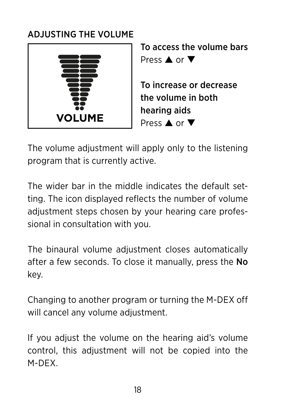 Widex M‑DEX User Manual | Page 18 / 64