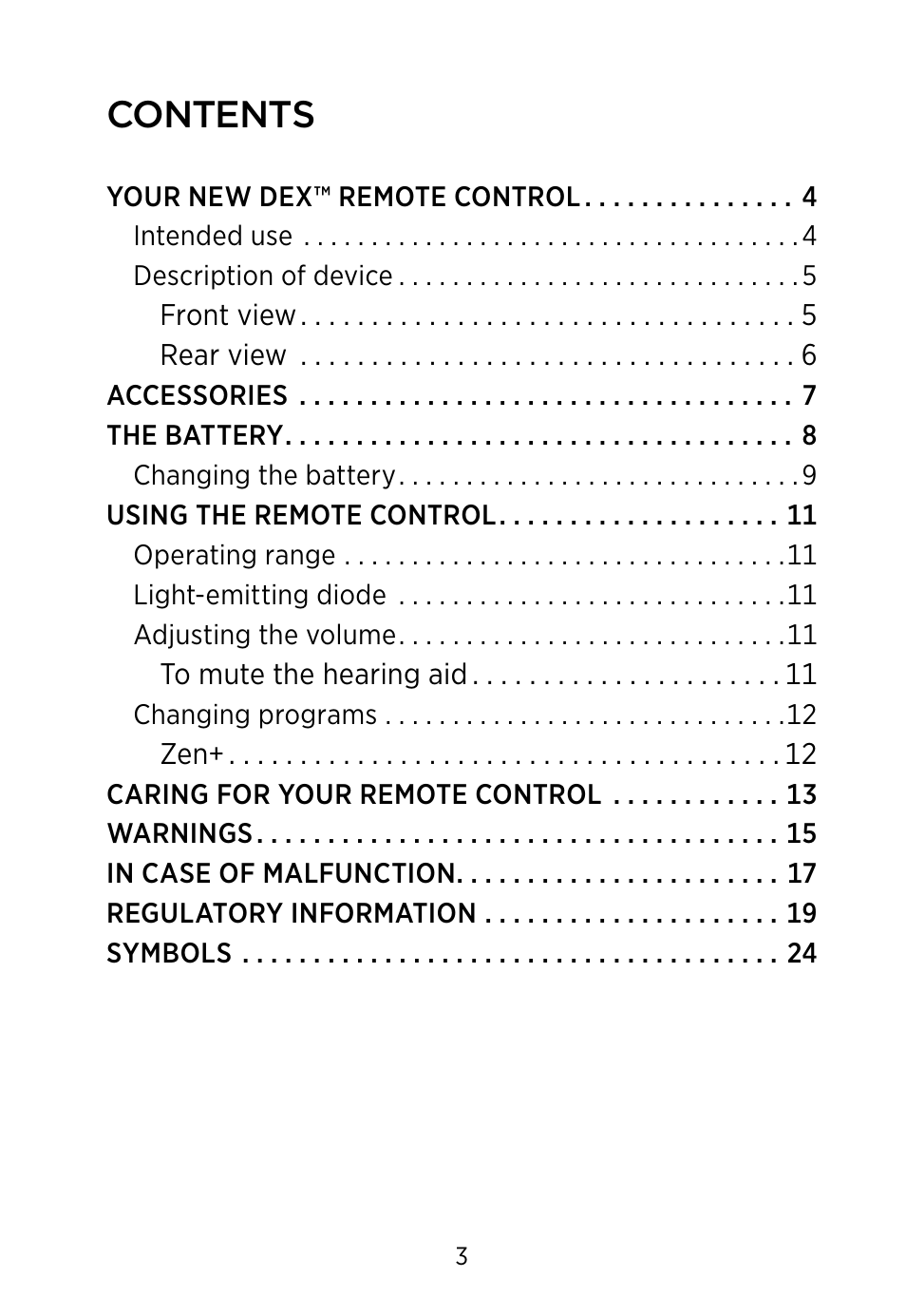 Widex RC-Dex User Manual | Page 3 / 28