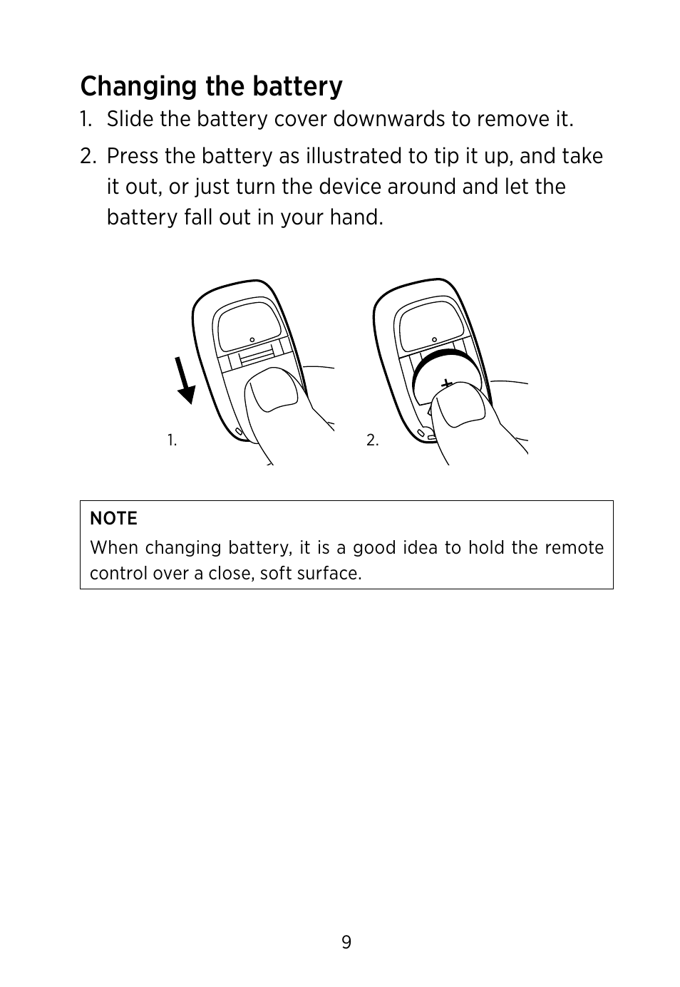 Changing the battery | Widex RC-Dex User Manual | Page 9 / 28