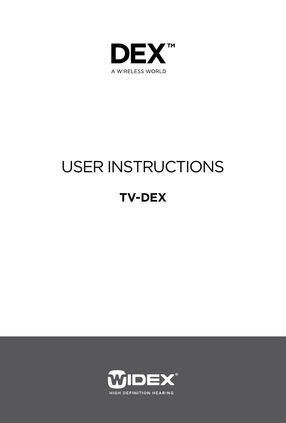 Widex TV-DEX User Manual | 40 pages