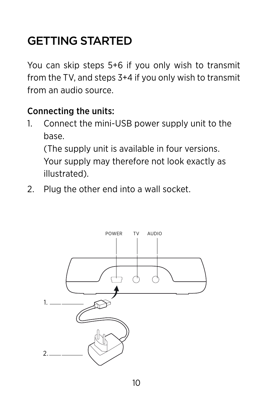 Getting started | Widex TV-DEX User Manual | Page 10 / 40