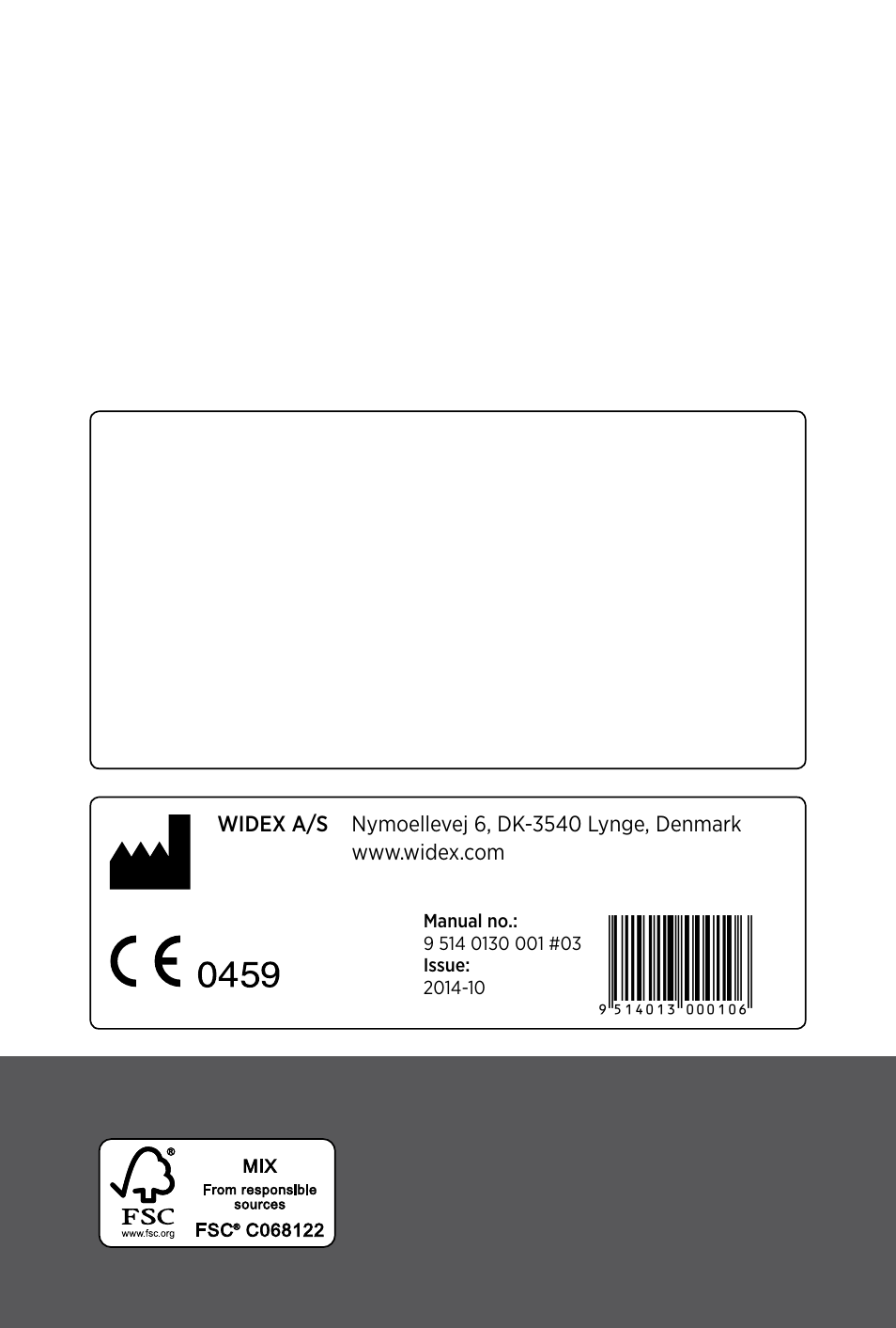 Widex TV-DEX User Manual | Page 40 / 40