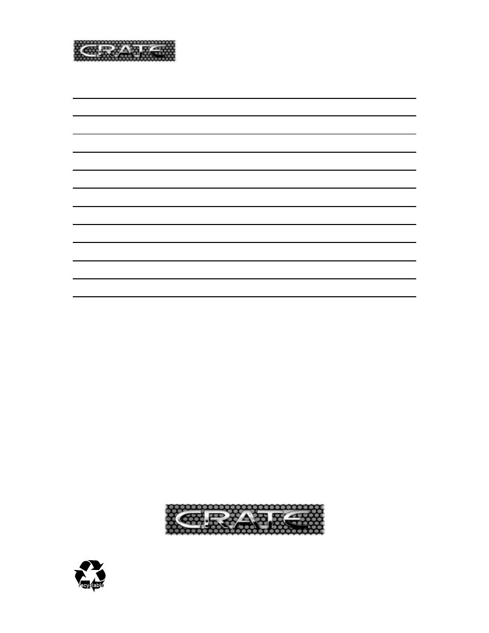 Gt412sl/st, Guitar enclosure, Technical specifications | Crate Amplifiers GT412ST User Manual | Page 4 / 4