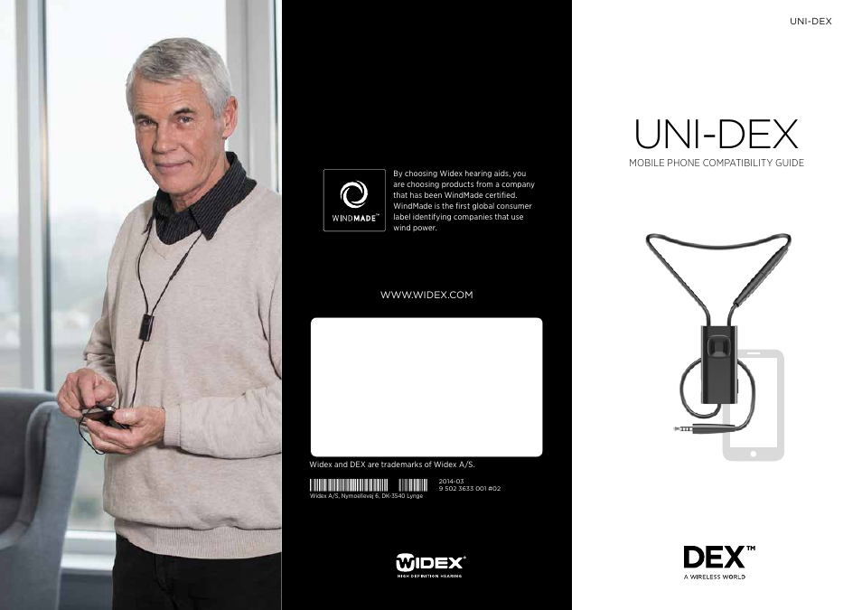 Widex UNI-DEX User Manual | 2 pages