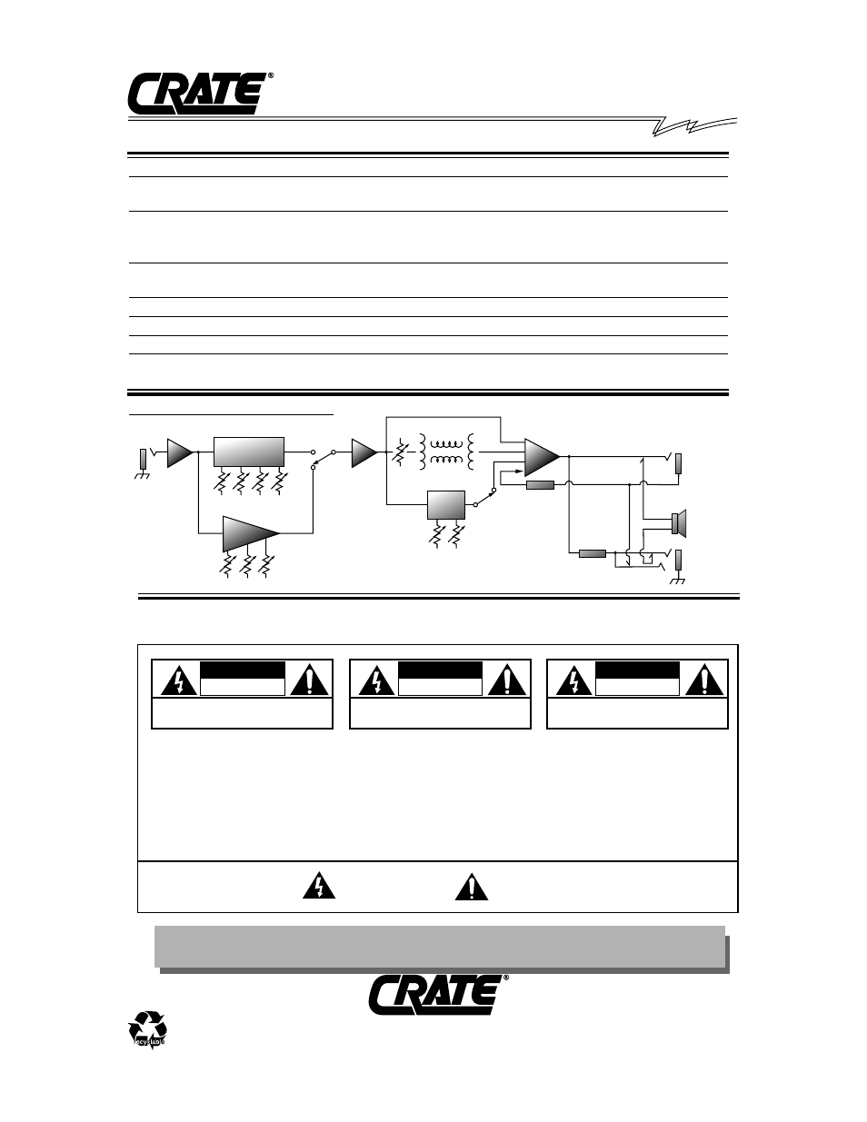 Gx-40m amplifier, Gx-40m technical specifications, System block diagram | Crate Amplifiers GX-40M User Manual | Page 4 / 4