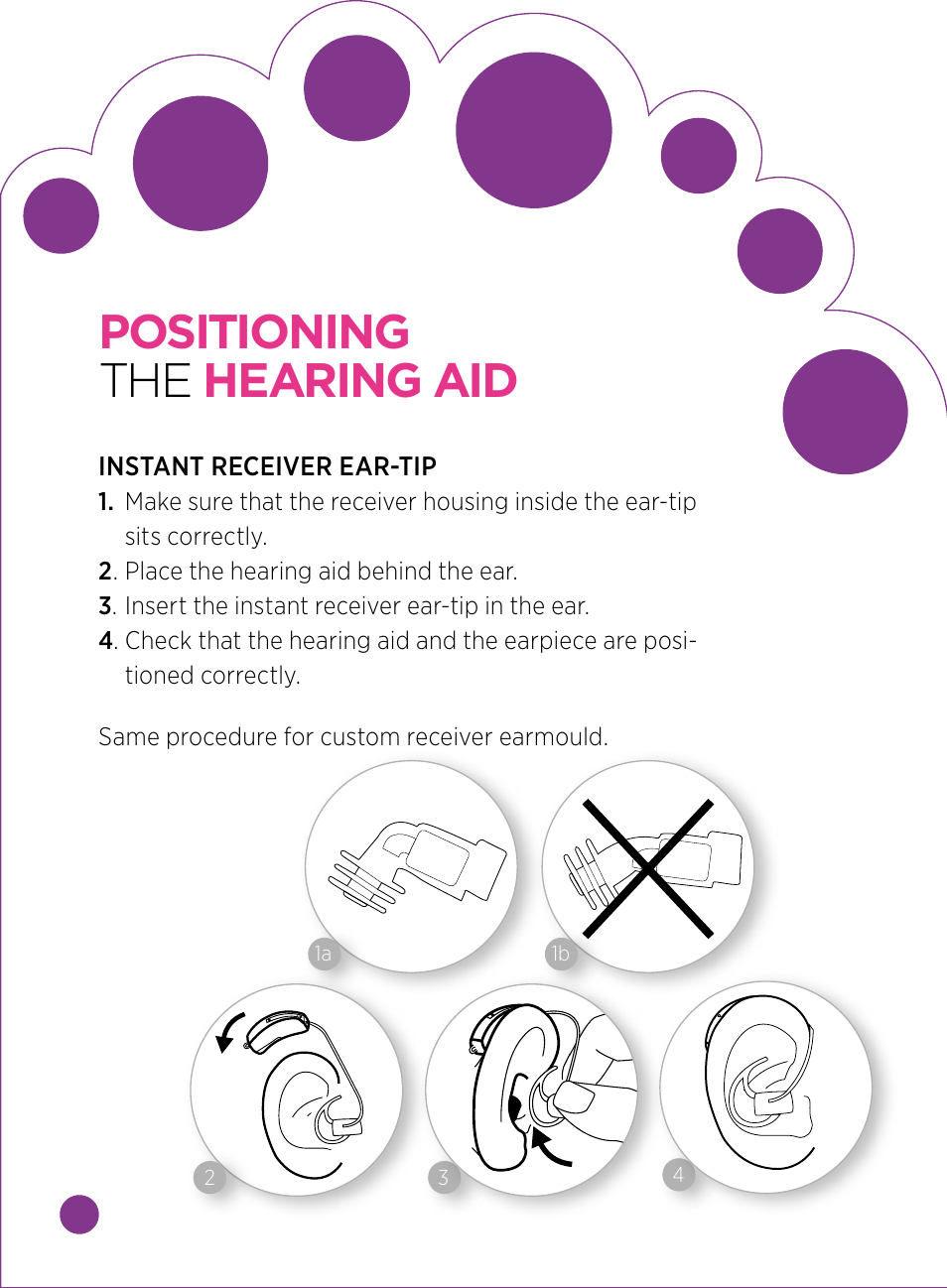 Positioning the hearing aid | Widex BABY440 User Manual | Page 3 / 15