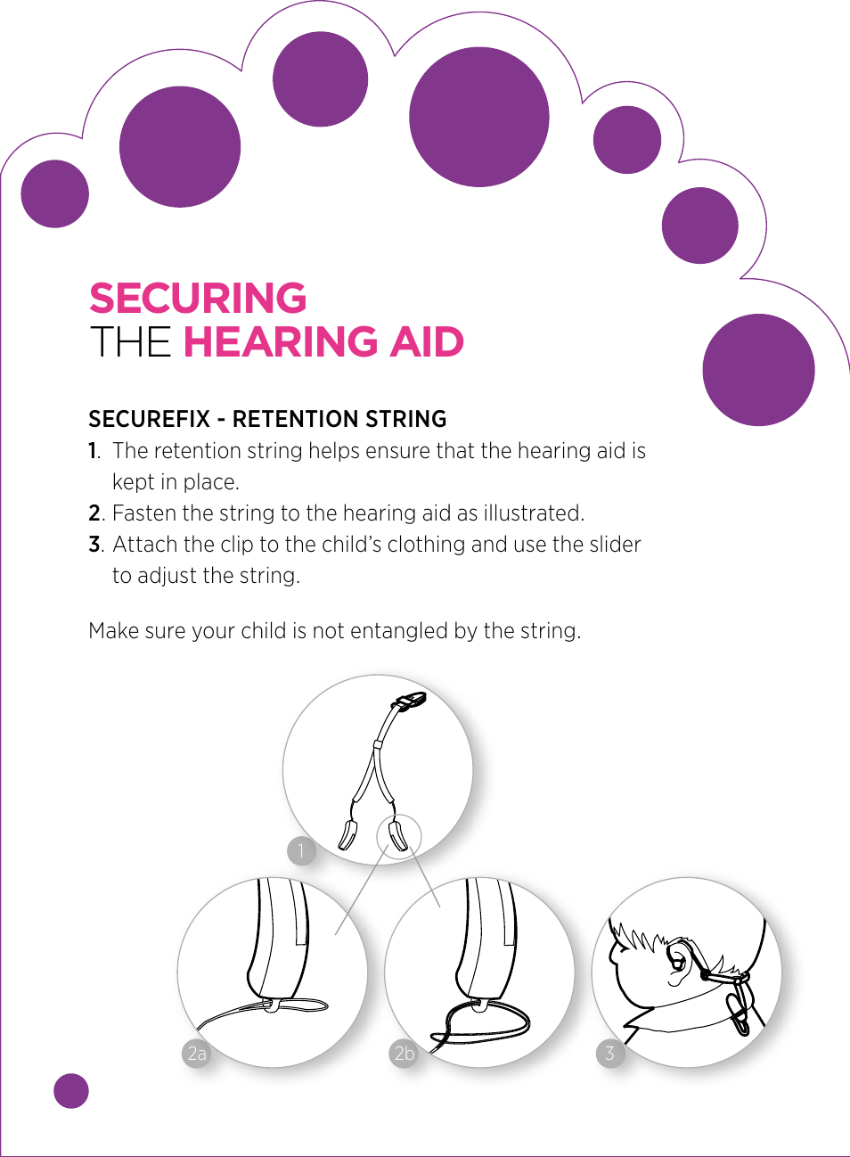 Securing the hearing aid | Widex BABY440 User Manual | Page 5 / 15