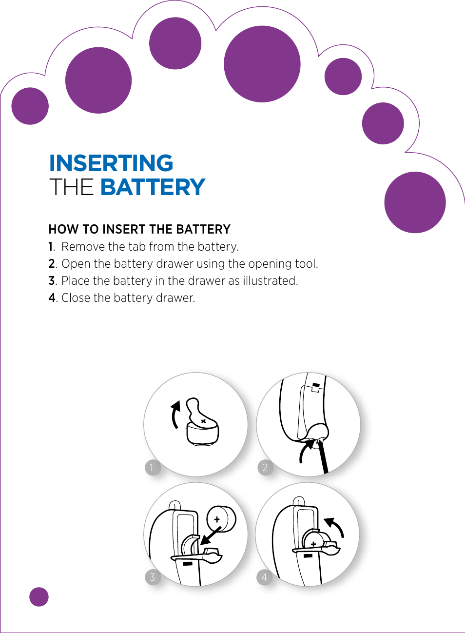 Inserting the battery | Widex BABY440 User Manual | Page 6 / 15