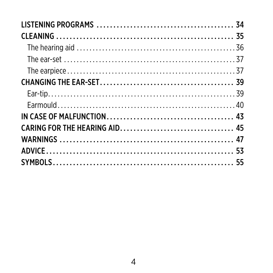 Widex BB4 User Manual | Page 4 / 60