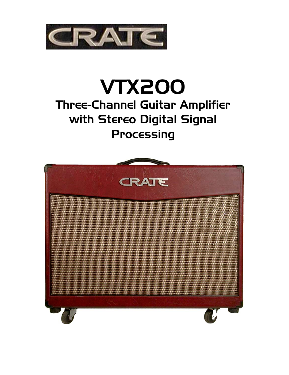 Crate Amplifiers VTX200 User Manual | 16 pages