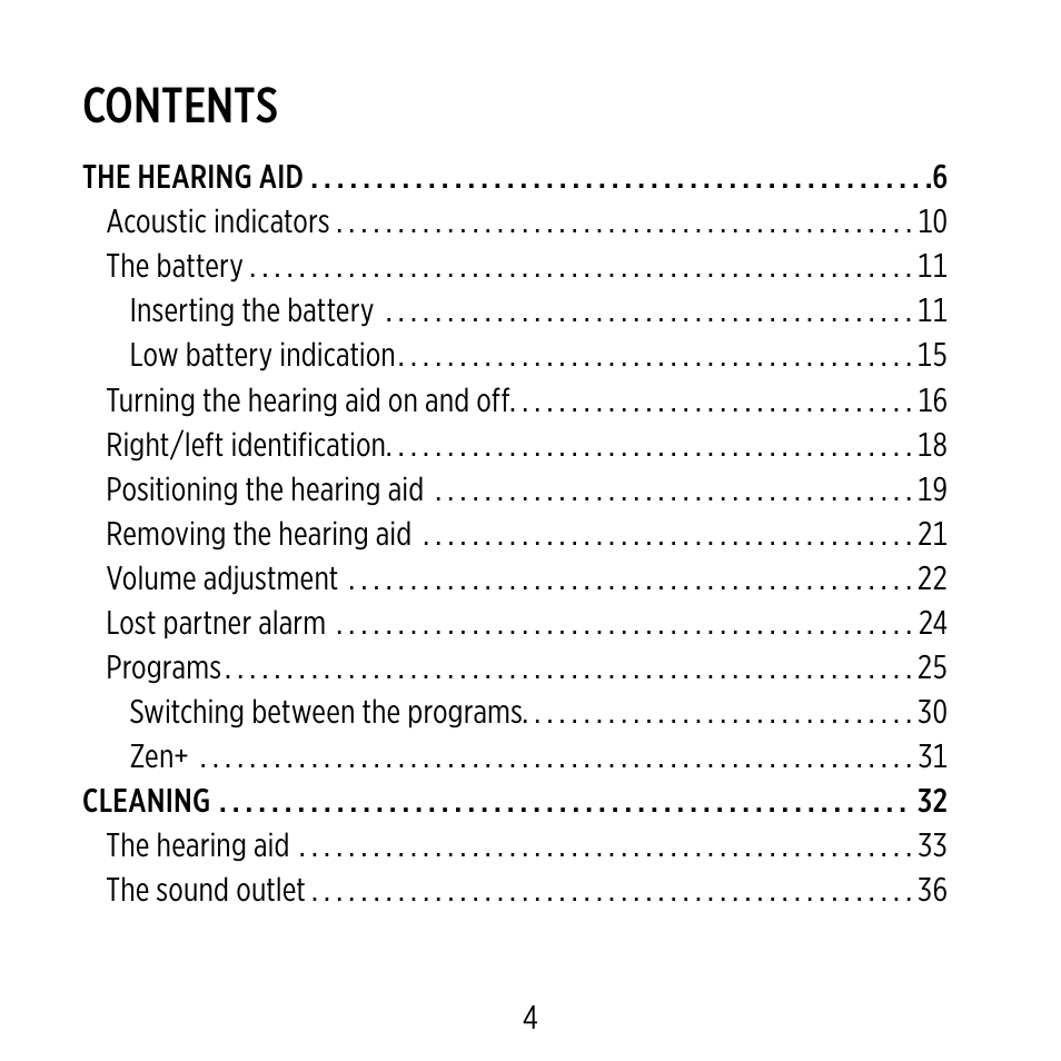 Widex D-XP User Manual | Page 4 / 80