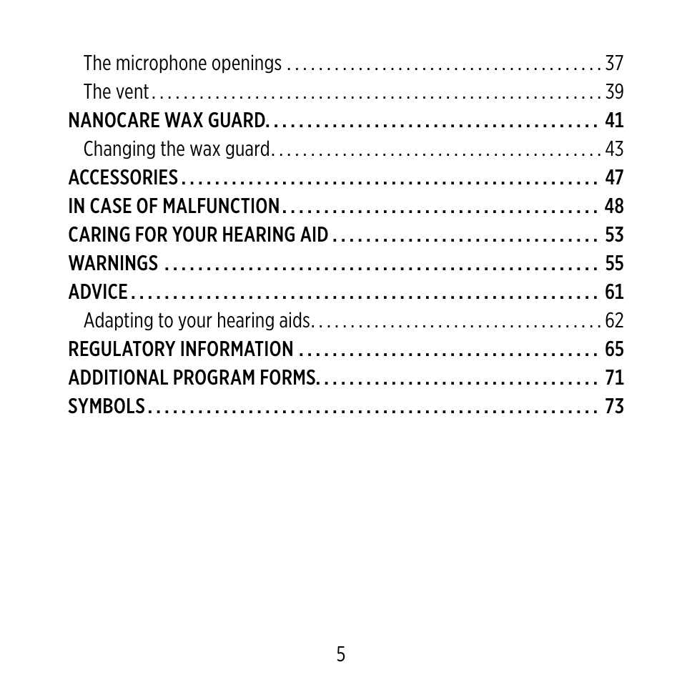 Widex D-XP User Manual | Page 5 / 80