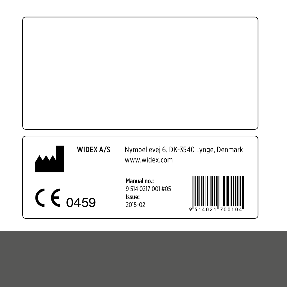 Widex D-XP User Manual | Page 80 / 80