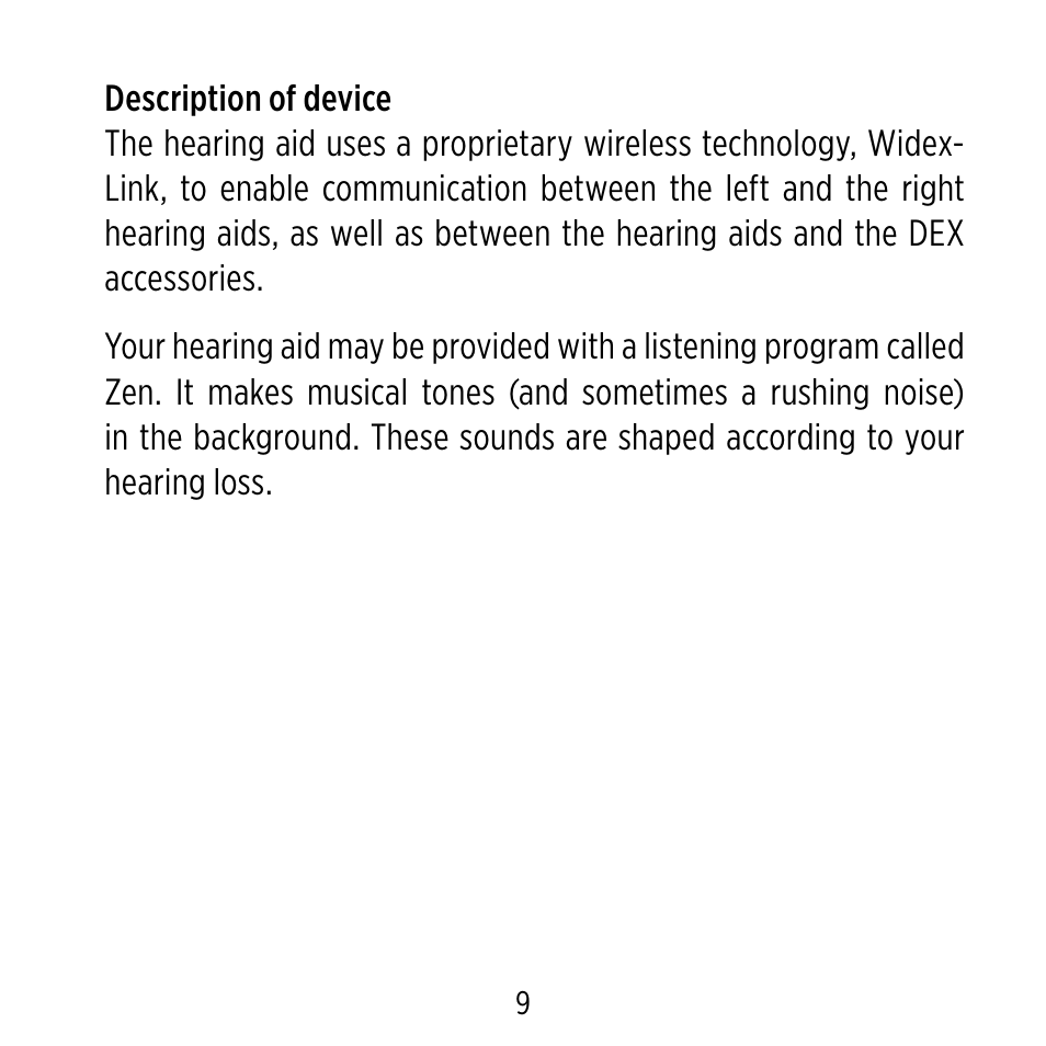 Widex D-XP User Manual | Page 9 / 80