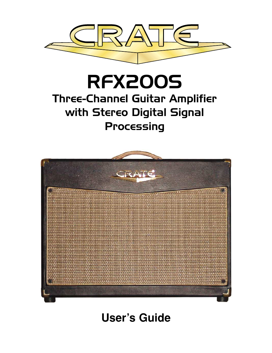 Crate Amplifiers RFX200S User Manual | 16 pages