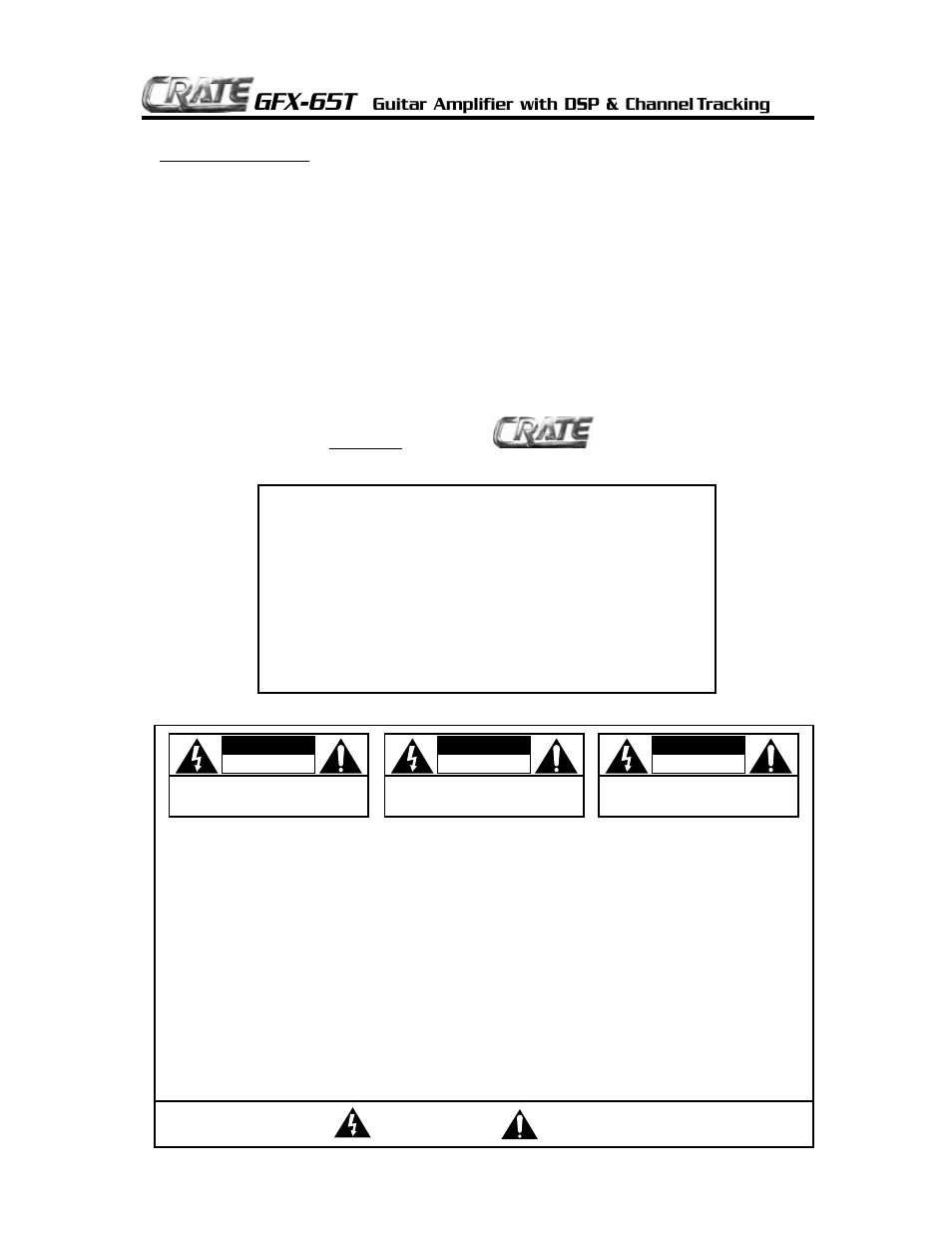 Crate Amplifiers GFX-65T User Manual | Page 2 / 8