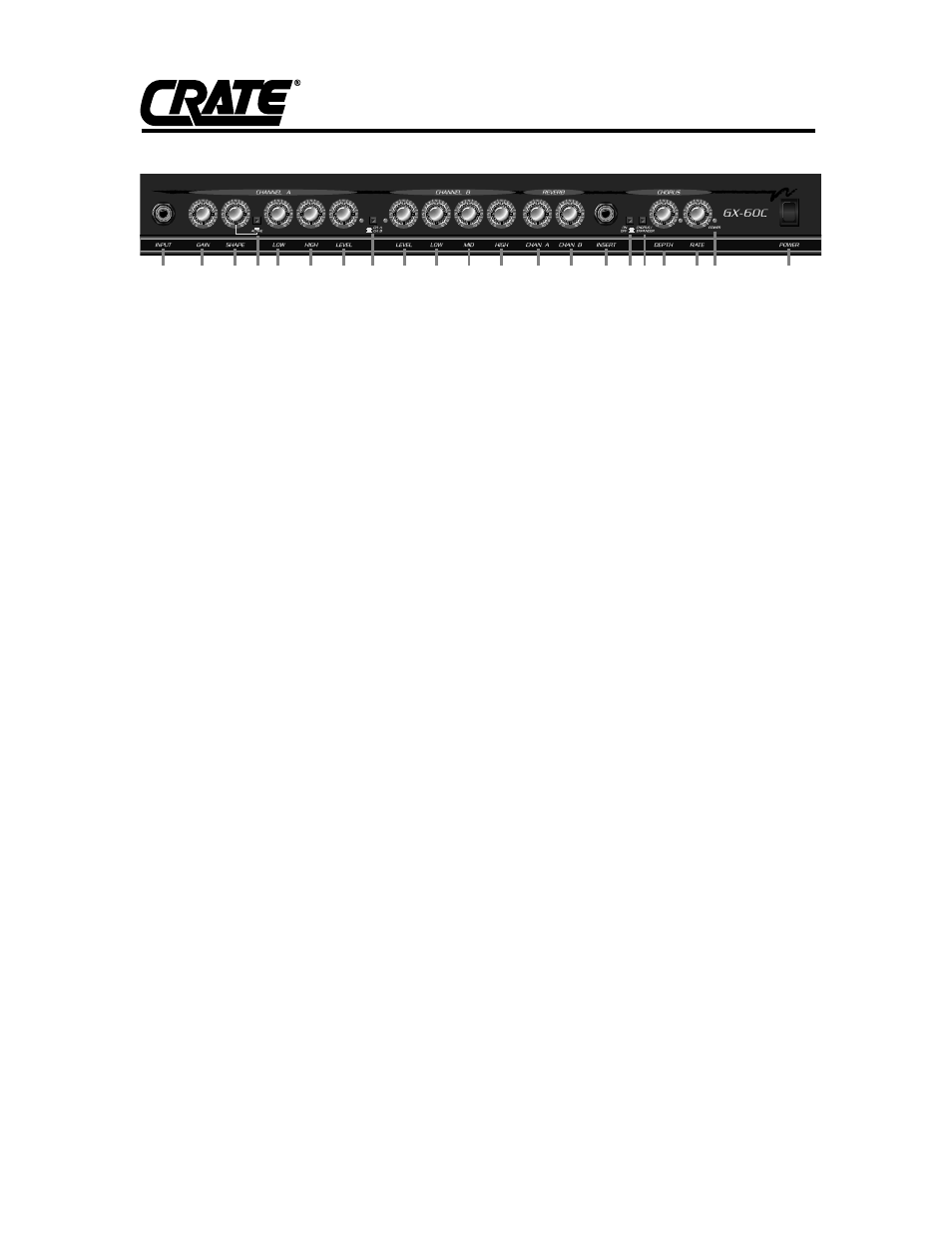 Gx-60c amplifier | Crate Amplifiers GX-60C User Manual | Page 2 / 4