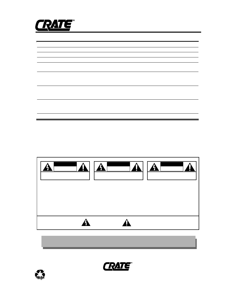 Gx-60c amplifier, Gx-60c technical specifications | Crate Amplifiers GX-60C User Manual | Page 4 / 4