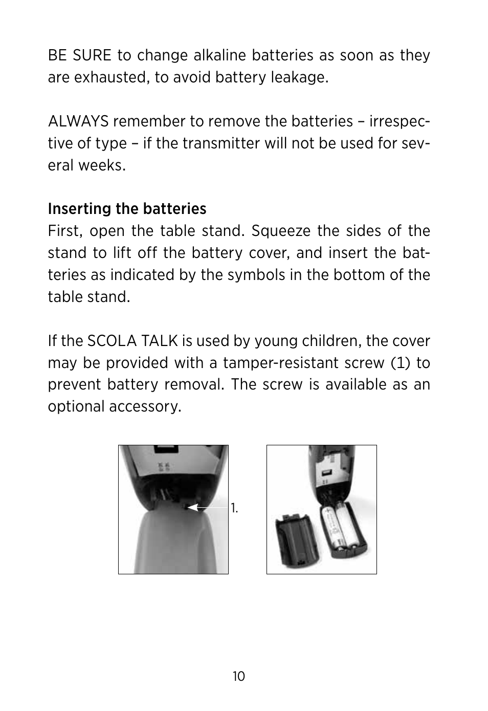 Widex SCOLA TALK User Manual | Page 10 / 40