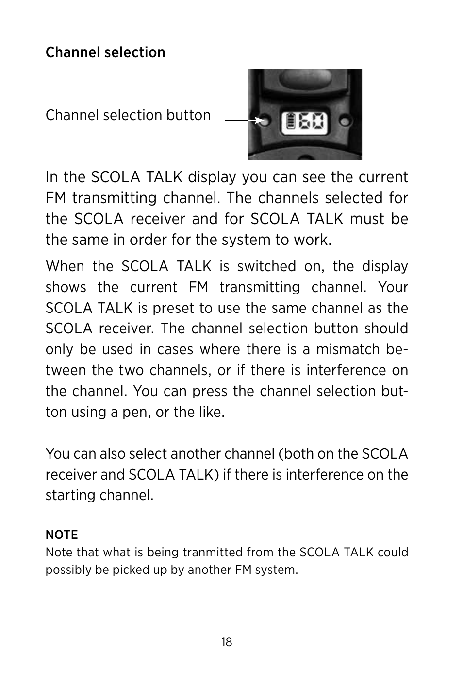 Widex SCOLA TALK User Manual | Page 18 / 40