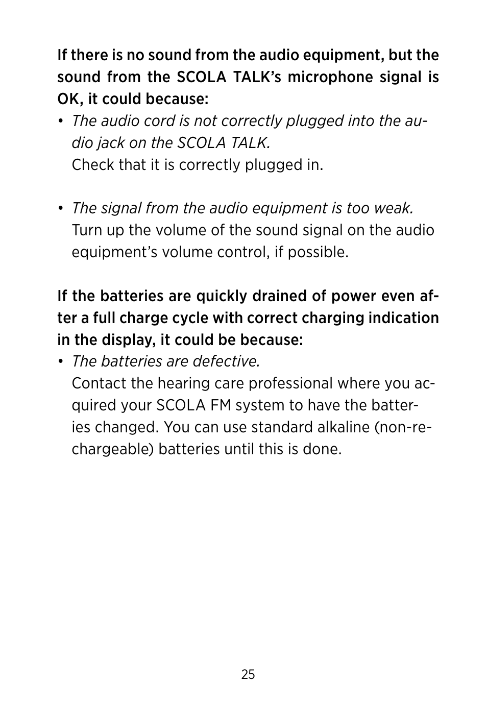 Widex SCOLA TALK User Manual | Page 25 / 40