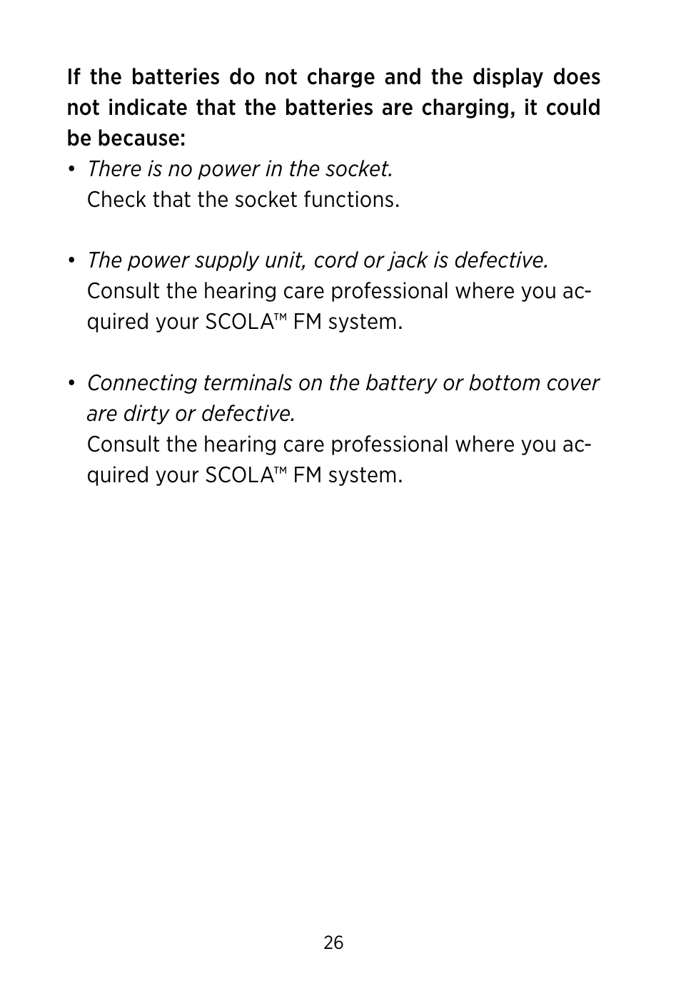 Widex SCOLA TALK User Manual | Page 26 / 40