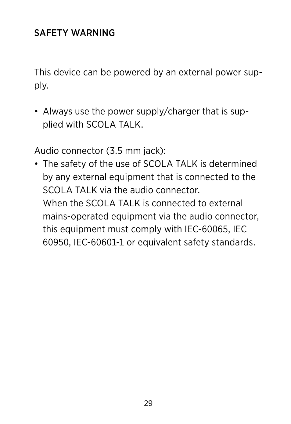 Widex SCOLA TALK User Manual | Page 29 / 40