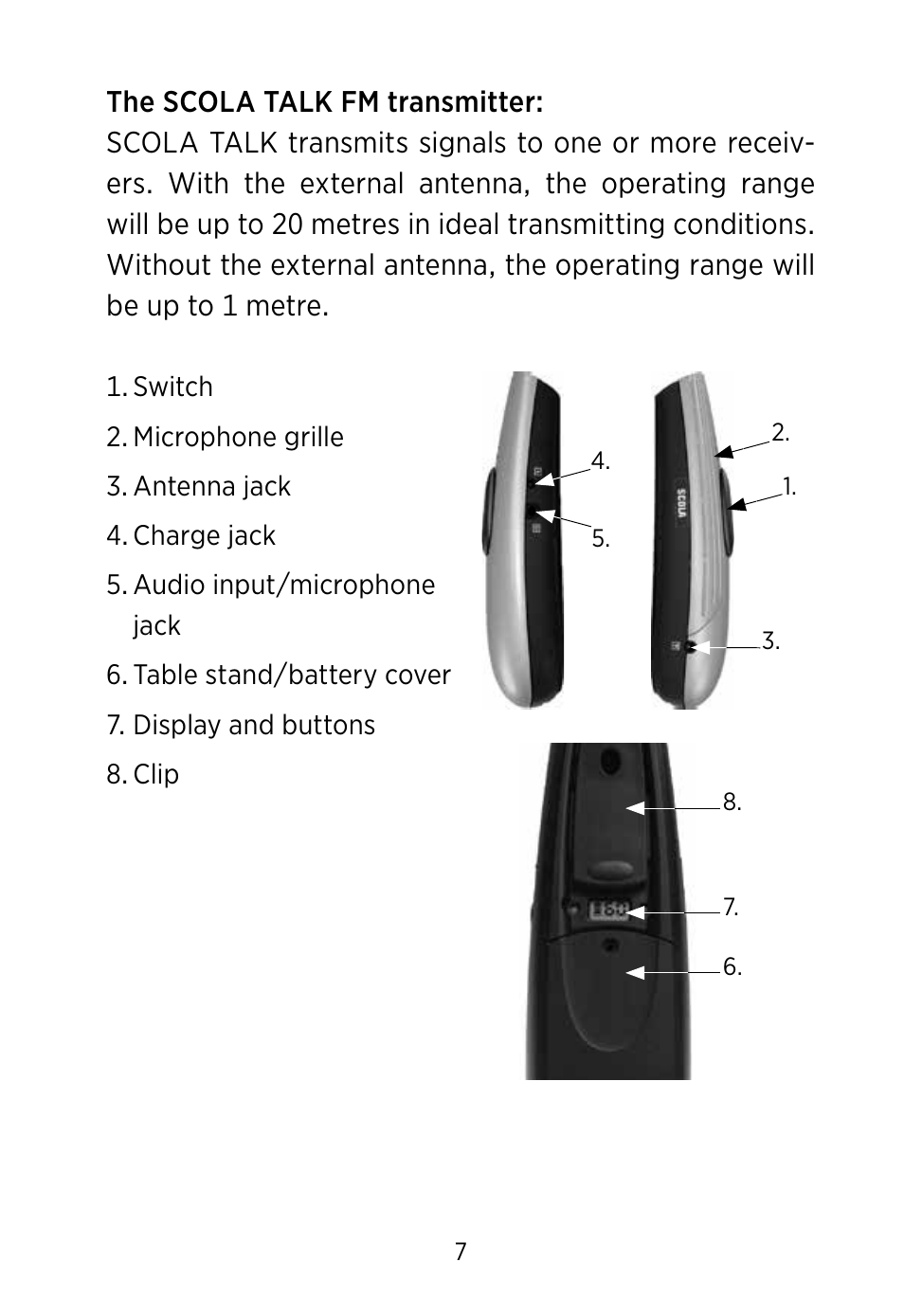 Widex SCOLA TALK User Manual | Page 7 / 40