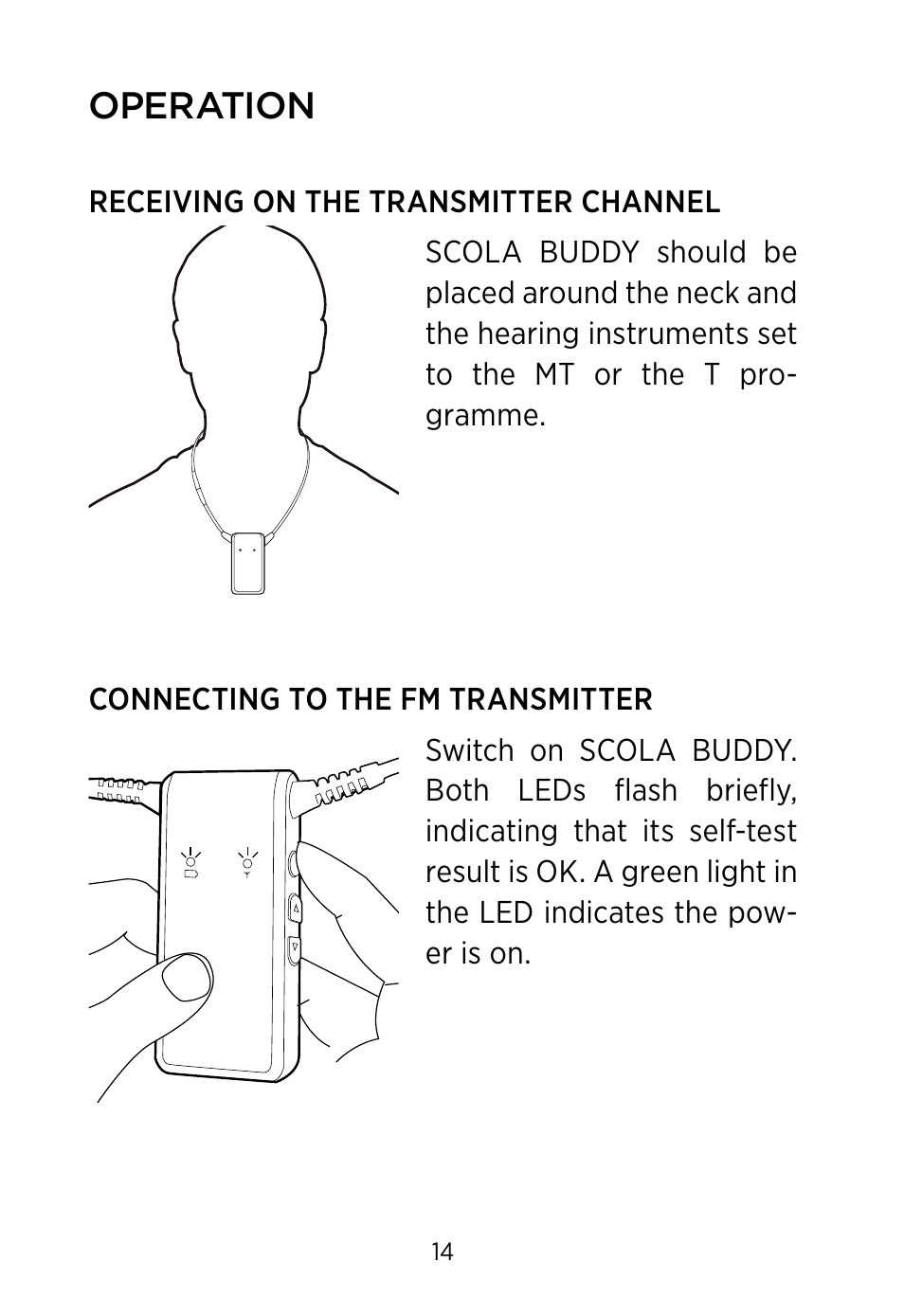 Operation | Widex SCOLA Buddy User Manual | Page 14 / 48