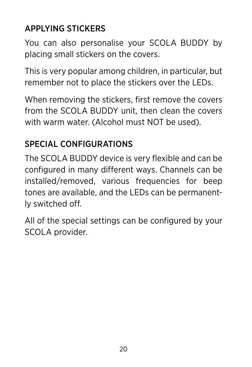 Widex SCOLA Buddy User Manual | Page 20 / 48