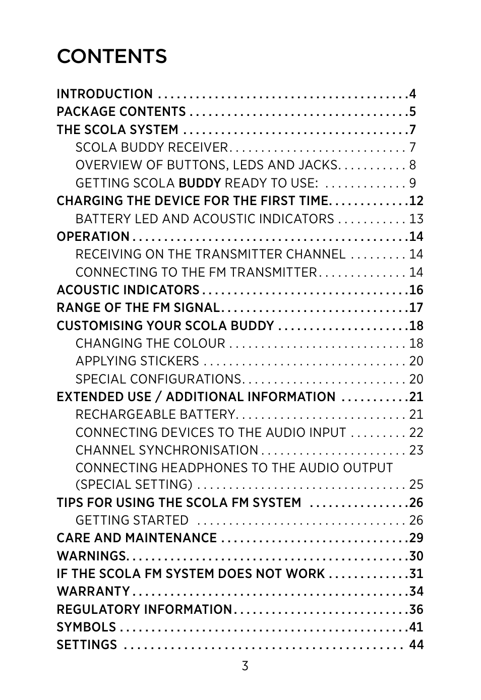 Widex SCOLA Buddy User Manual | Page 3 / 48