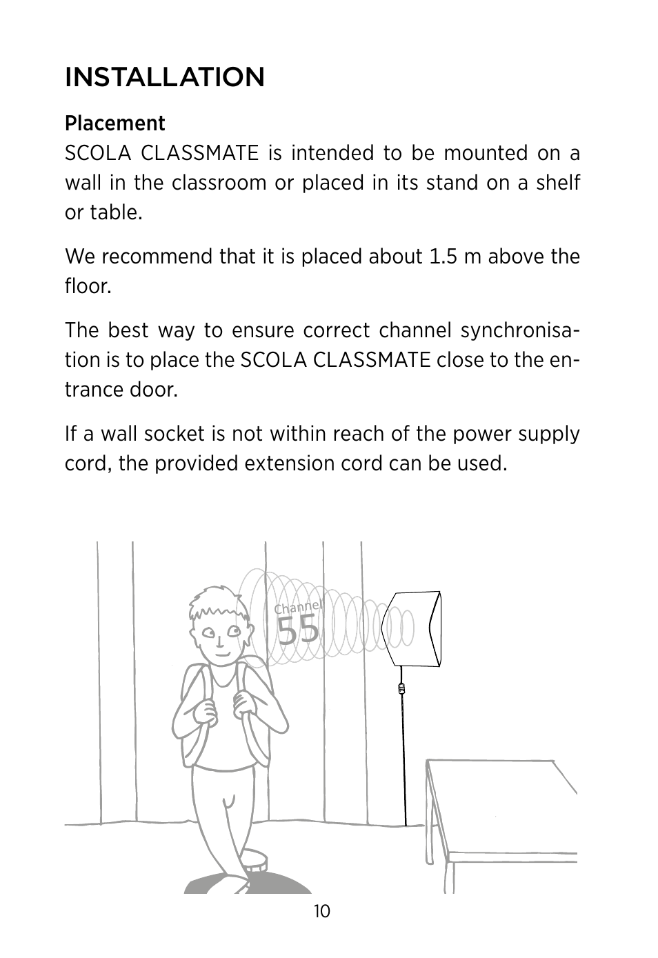 Installation | Widex SCOLA Classmate User Manual | Page 10 / 32